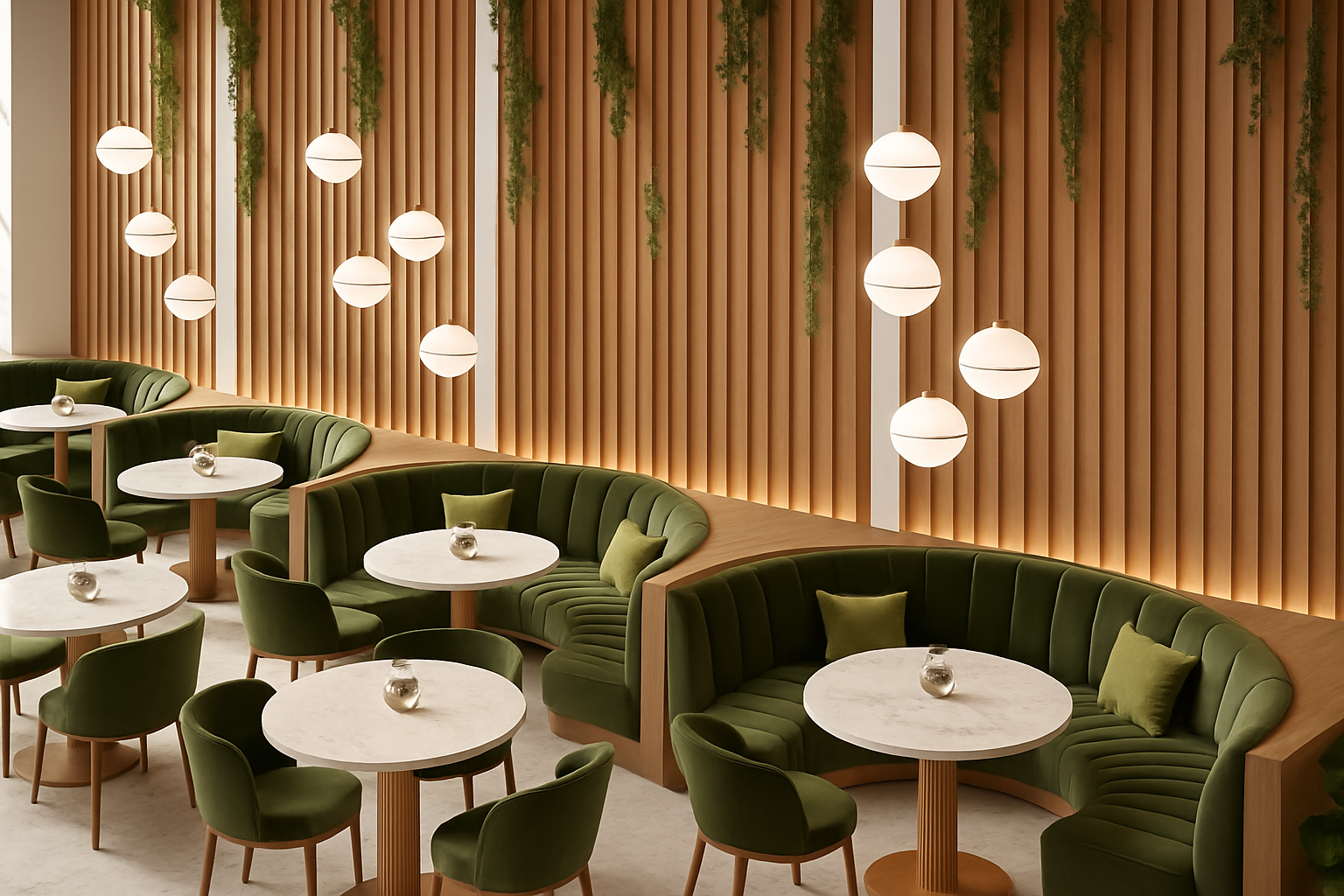Contemporary restaurant interior design in Dubai