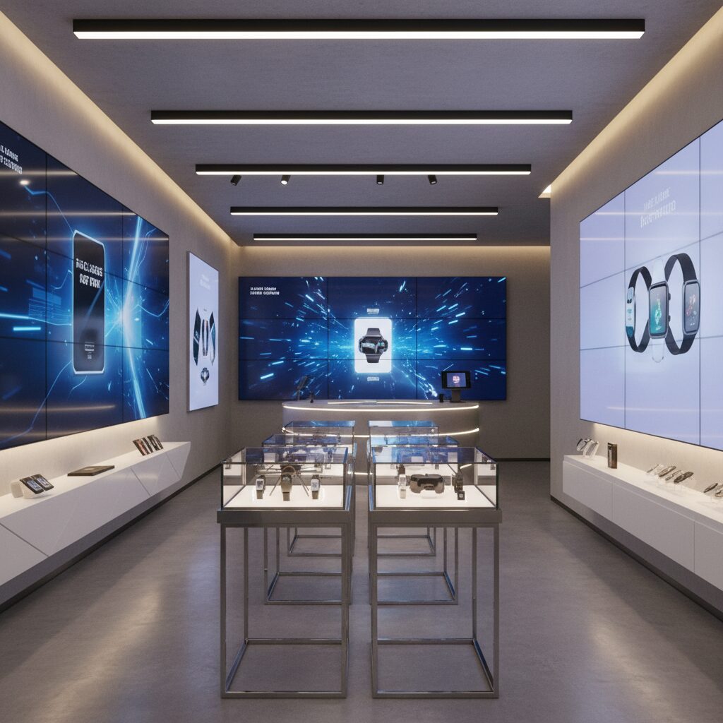 Luxury retail facade mall