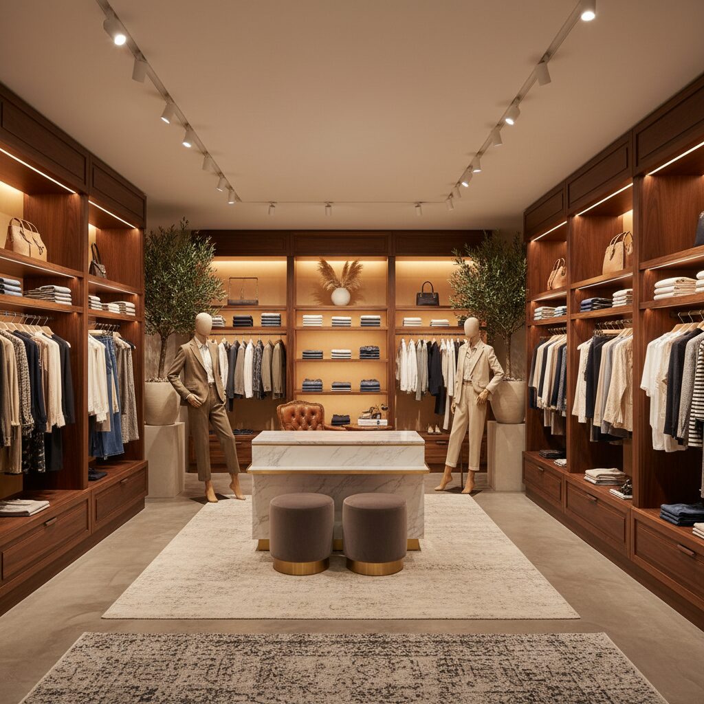 Retail store display shelves